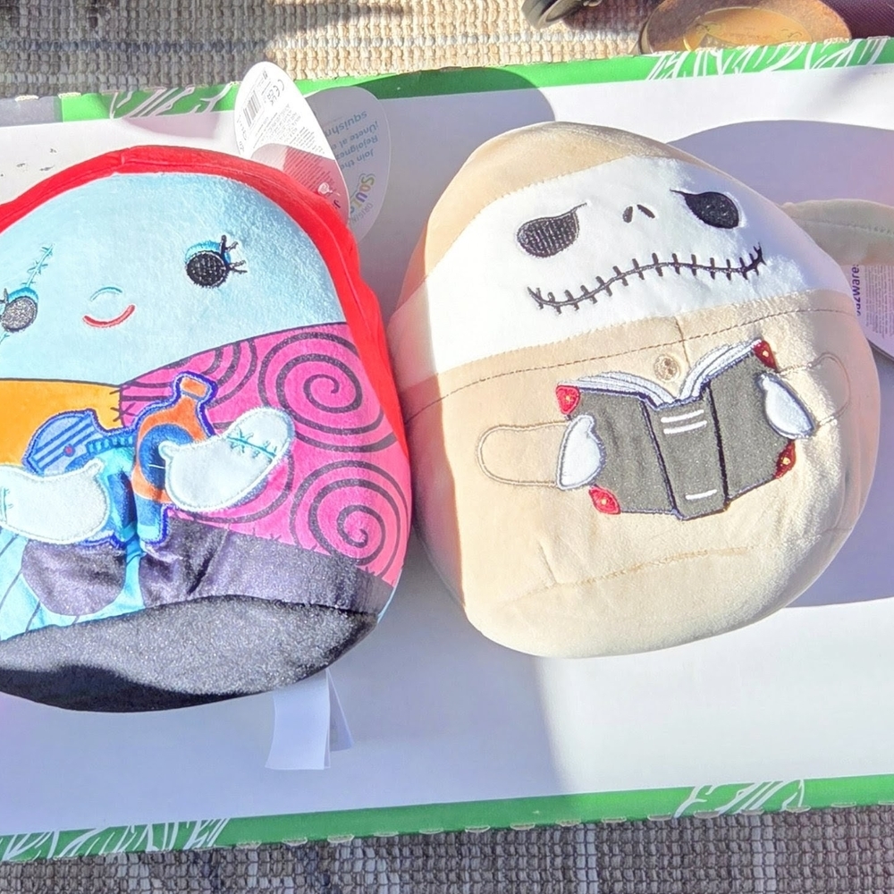 Disney Tim Burton Squishmallows Jack and Sally Nightmare Before Christmas